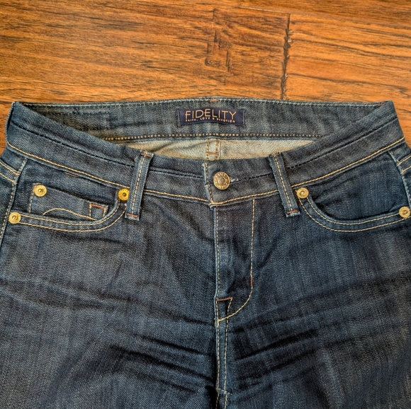 Fidelity Denim Y2K Dark Wash Bootcut Jeans Size 26 - Picture 3 of 10